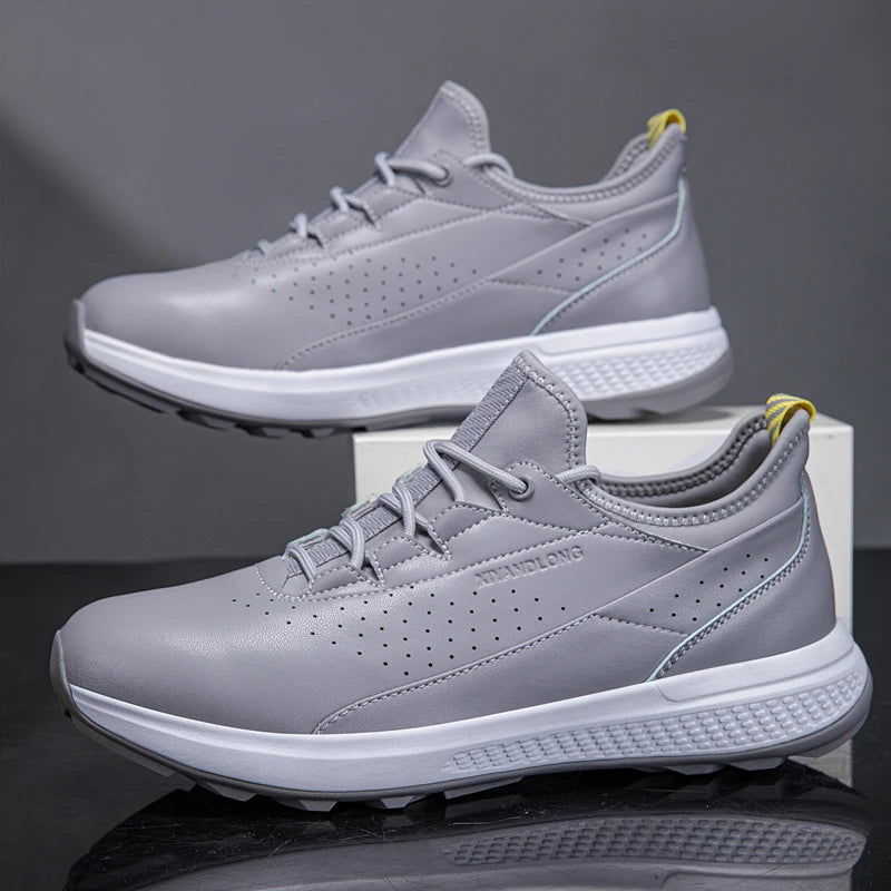 Zapatos deportivos de golf para hombre impermeables de cuero de alta calidad, zapatos deportivos para competición de golf, zapatos formales para campo de golf, zapatos de entrenamiento para hombre