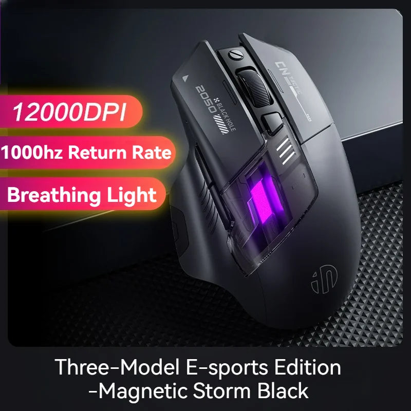 Inphic A9 Explorer V2 Three-mode Gaming Mouse Indicator DPI Adjustable Macro-driver Ergonomics 12000DPI   1000Hz rate of return