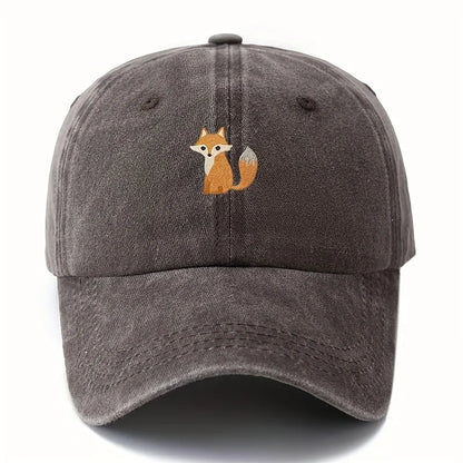 Schattige baseballpet met vossenprint voor dagelijkse casual mode, veelzijdige pet voor in de stad, geschikt voor mannen en vrouwen