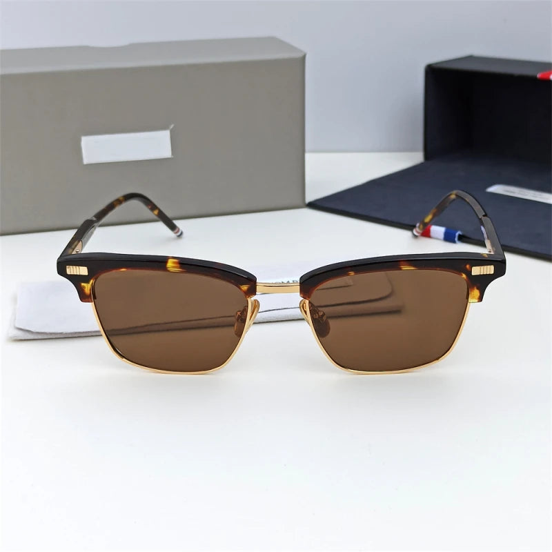 Brand Design Design Men's Polarized Sunglasses Alloy Acetate Square UV400 Sunglass for Women Outdoor Driving Eyewear Shade TB711