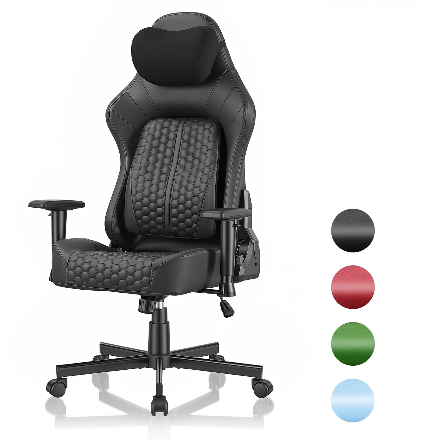 Devoko Gaming chair with 6-35 ° adjustable lumbar support, thickened and wide seat cushion, ergonomic desk chair