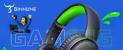 BINNUNE 2.4GHz Wireless Gaming Headphones BW02 with Flip Mic Bluetooth Headsets Gamer for Ps5/4,PC,Mac,Laptop,Computer