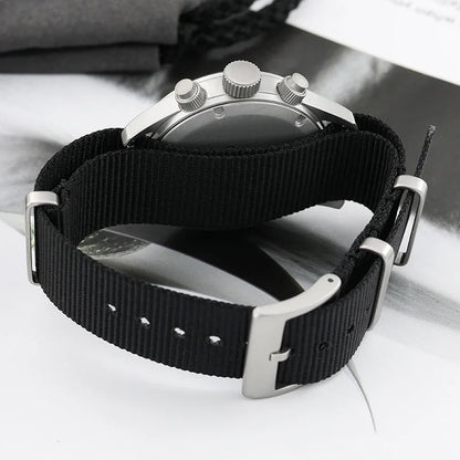 Militado VK61 VK67 Quartz Chronograph Watch 39mm 316L Stainless Steel Case 3 Dial Waterproof 100M  Multifunction Military Watch