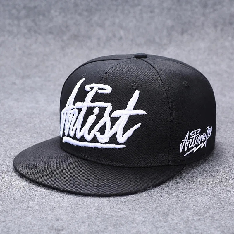 Men's Letter Embroidery All-match Flat Brim Baseball Cap Ladies Summer Hip Hop Hats Outdoor Shade Adjustable Casual Peaked Caps