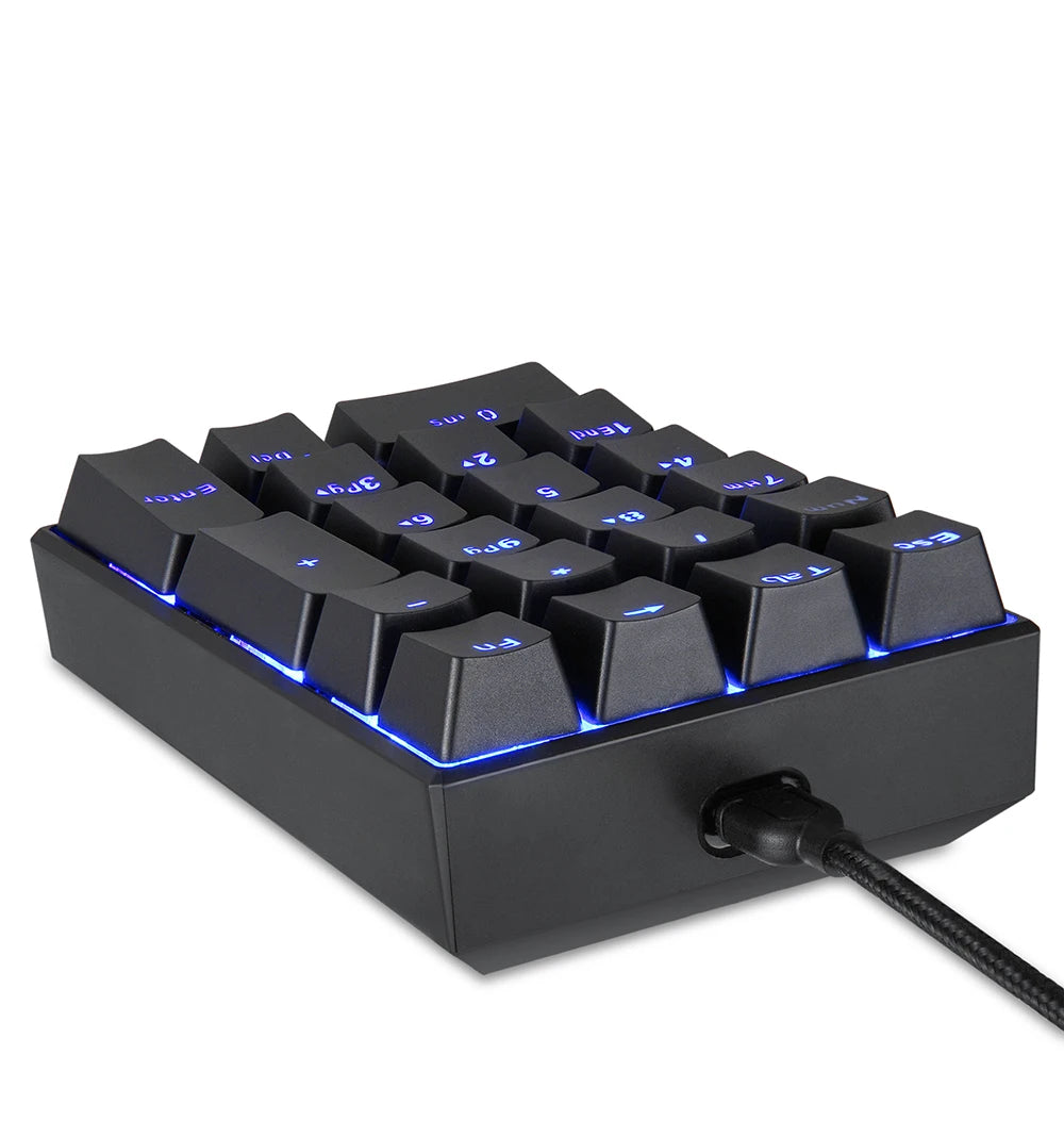 Motospeed K23 Mechanical Numeric Keypad USB Wired Numpad LED Backlight Gaming Keyboard Red Switch Extended Layout For PC Laptops