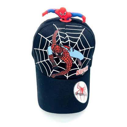 Marvel's new children's cotton skin friendly breathable cartoon sun hat embroidered duckbill cap Spider Man baseball cap