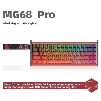 Irok MG68 MAX Keyboard Magnetic Switch Hot Swap RGB 8K Gamer Mechanical Keyboard PC E-Sports Gaming Accessories Customized Gift
