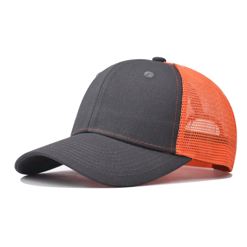 Baseball Cap Adult Net cap Shallow curved eaves Hat Unisex Summer hat Breathable hat shade Spring Autumn Cap Hip Hop Fitted Cap