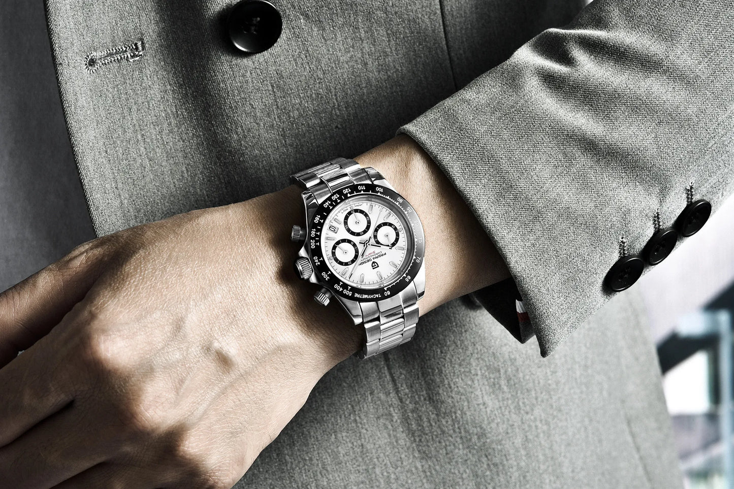 2025 PAGANI DESIGN  New PD1644 Meteorite Dial Fashion Men Quartz Wristwatches 100M Sapphire Glass Chronograph relogio masculin
