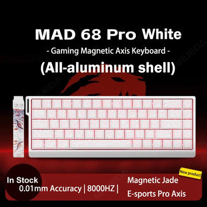MADLIONS Mad 60he Mad60HE Mad 68HE Teclado mecánico para gaming personalizado con interruptor magnético, cableado, hot swap y tasa de sondeo de 8K