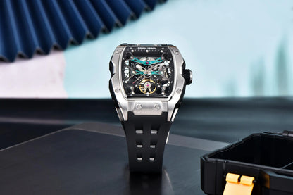NEW PAGANI DESIGN PDYS018 Automatic Mechanical Wristwatch Fashion Casual Skeleton Sapphire Stainless Steel Watch for Men