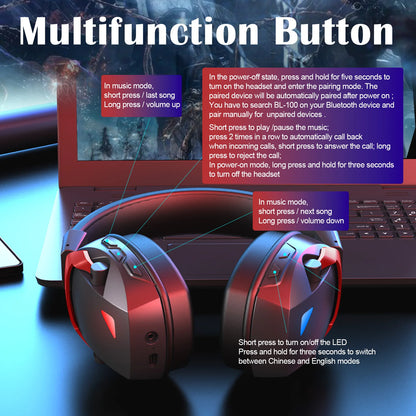 Cuffie gaming wireless con microfono rimovibile a cancellazione del rumore – Wireless 2.4G, Bluetooth 5.3 e connessione cablata 3.5mm per PS5, PC, Xbox e dispositivi mobili