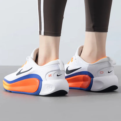 Nike's New Model of Rebounding Cushioning Foam Sole Lightweight Comfortable Training Running Shoes for Women, Infinity Flow, Durable with Strong Support, Minimalist Style Outdoor Sports Running Shoes, Clean White with Eye-Cat