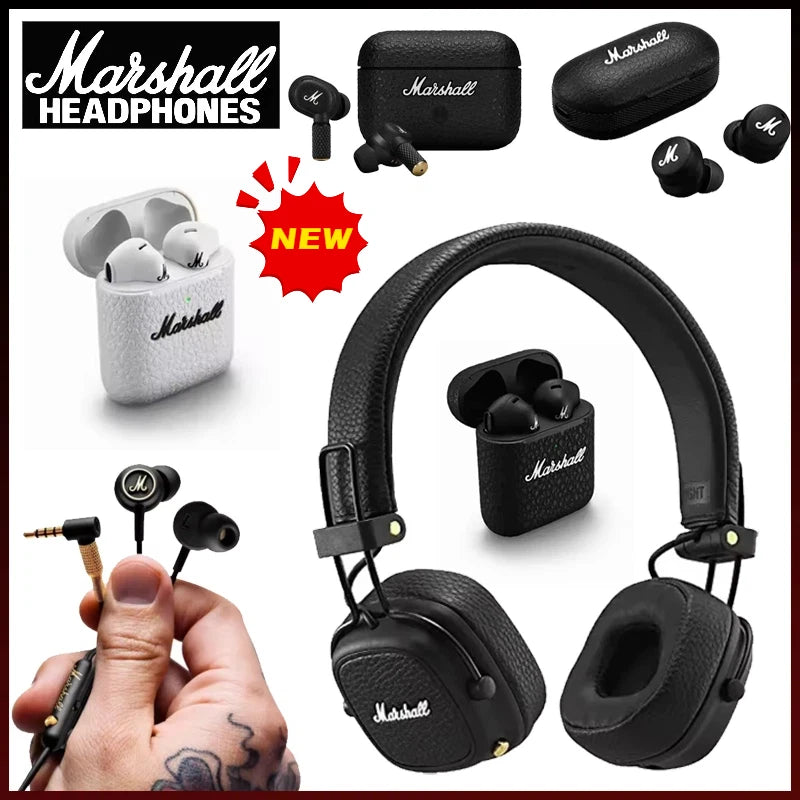 Marshall Motif II ANC True Wireless Earbuds Bluetooth 5.2 Noise Cancelling Headphones In-Ear Earphones with Mic HK Version