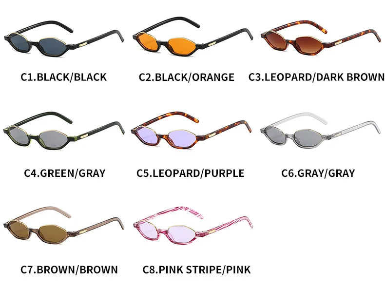 Half Frame Designer Small Sunglasses Women Cat Eye New Fashion Sun Shades UV400 Sun Glasses Brand