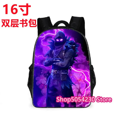 Fortnited 3PCS Backpack for Boys Victory Game 16 Inch Water Resistant Preschool Knapsack Cool Elementary School Backpacks