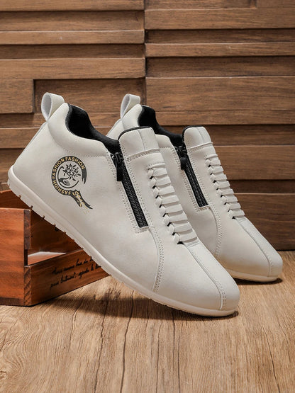 Men's Lightweight Casual Shoes, Outdoor Entertainment Skateboarding Daily Walking Driving Shoes, Comfortable Breathable Slip-On