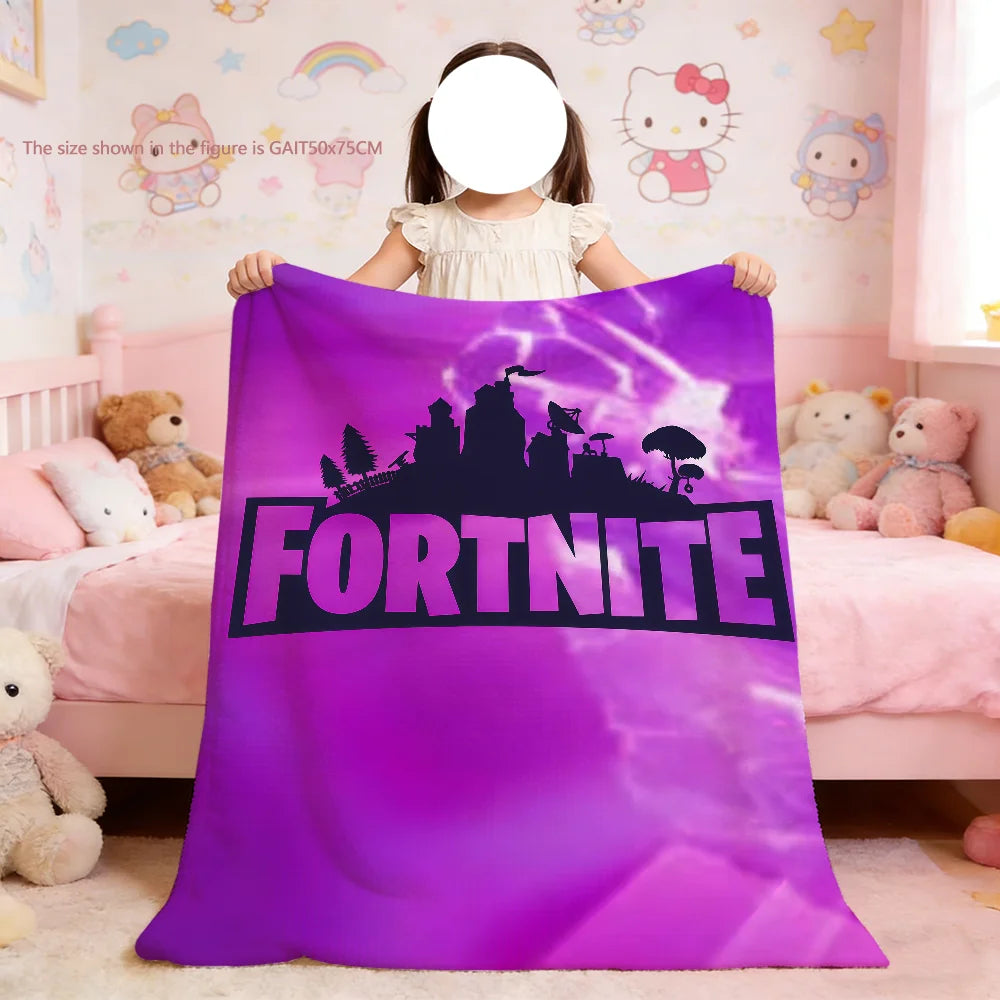 F-Fortnite Logo Game Decke – weiche Kuscheldecke für Picknick, Bett, Sofa, Zuhause und Schlafzimmer, gemütlich warm und komfortabel