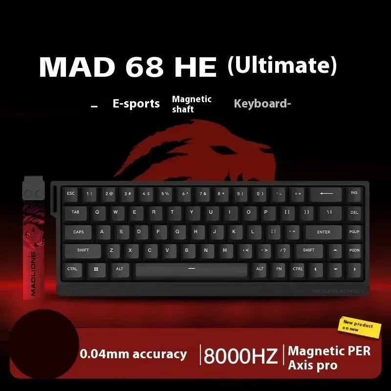 FGG Madlions Mad60 Mad68 He Mechanical Keyboard Magnetic Switch 8k Wired RGB Hot Swap Custom Keyboard Esport Game Gift Accessory