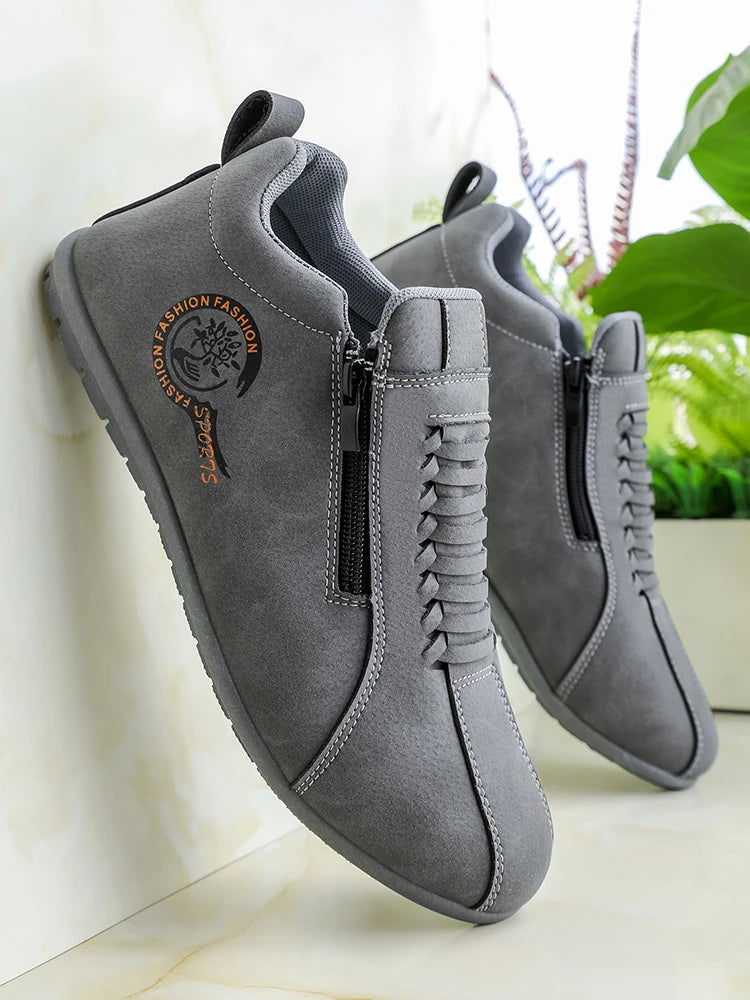 Men's Lightweight Casual Shoes, Outdoor Entertainment Skateboarding Daily Walking Driving Shoes, Comfortable Breathable Slip-On