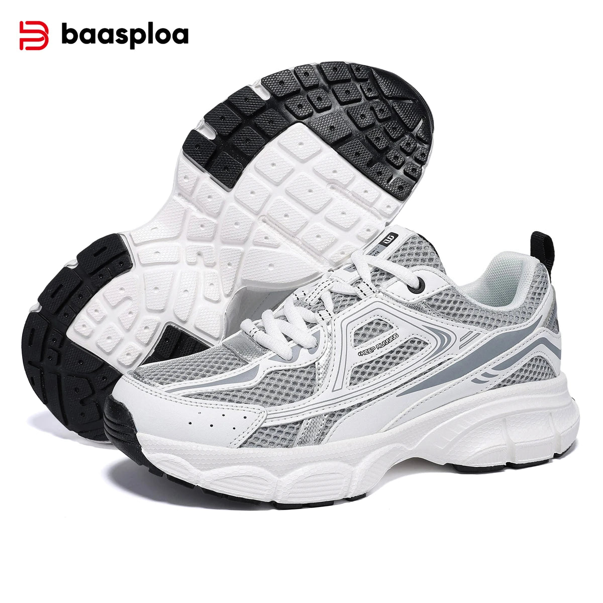Chaussures de course pour femme Baasploa : baskets de jogging légères et tendance en mesh, antidérapantes, pour femme, d'extérieur, respirantes, colorées et décontractées
