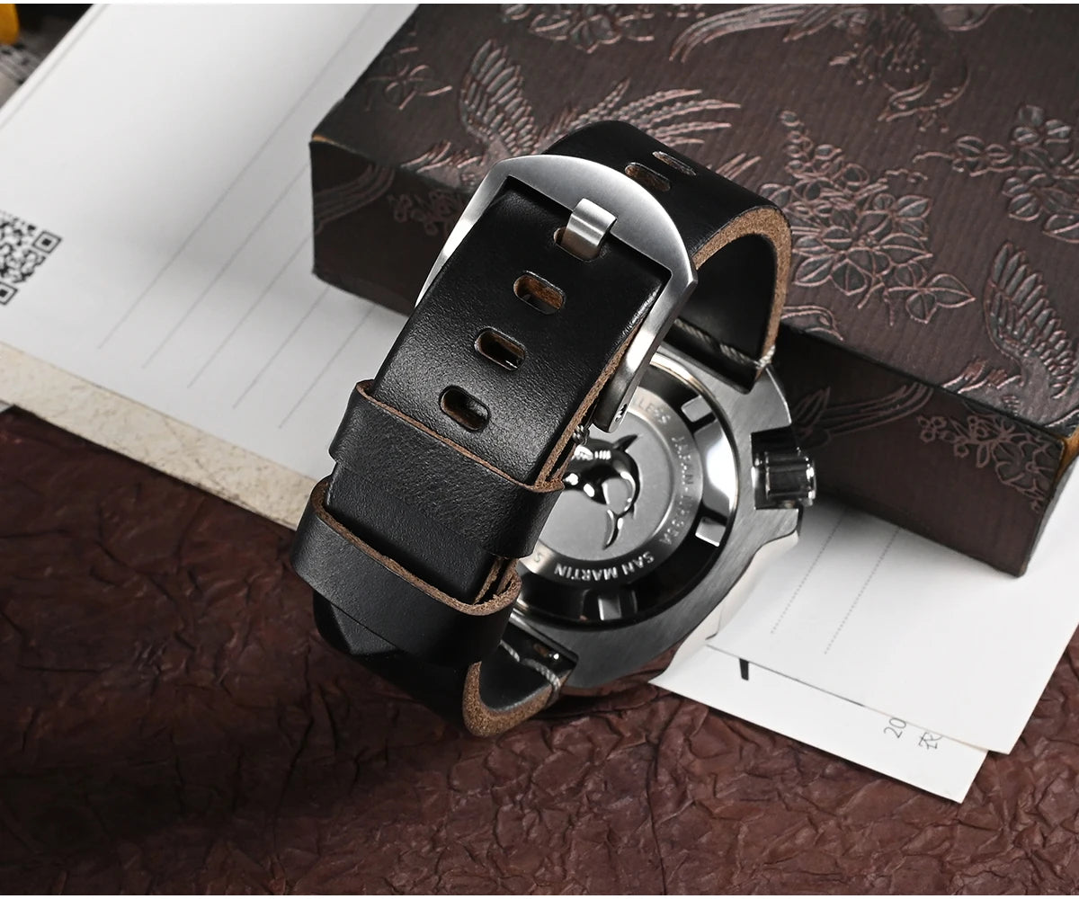 San Martin Turtle Men Diver Watch 44mm NH35 Automatic Mechanical Wristwatch Sapphire Waterproof 200m Luminous Relojes SN0047