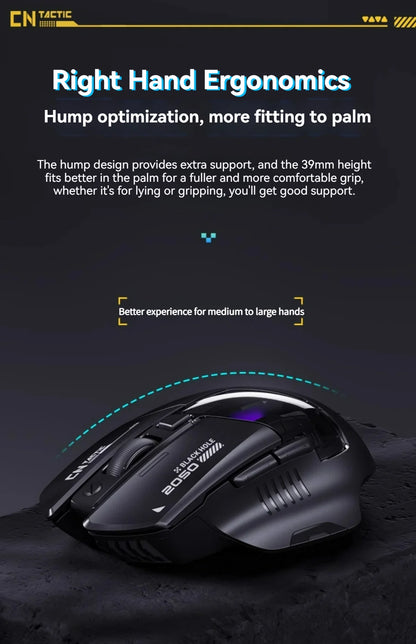 Inphic A9 Explorer V2 Three-mode Gaming Mouse Indicator DPI Adjustable Macro-driver Ergonomics 12000DPI   1000Hz rate of return