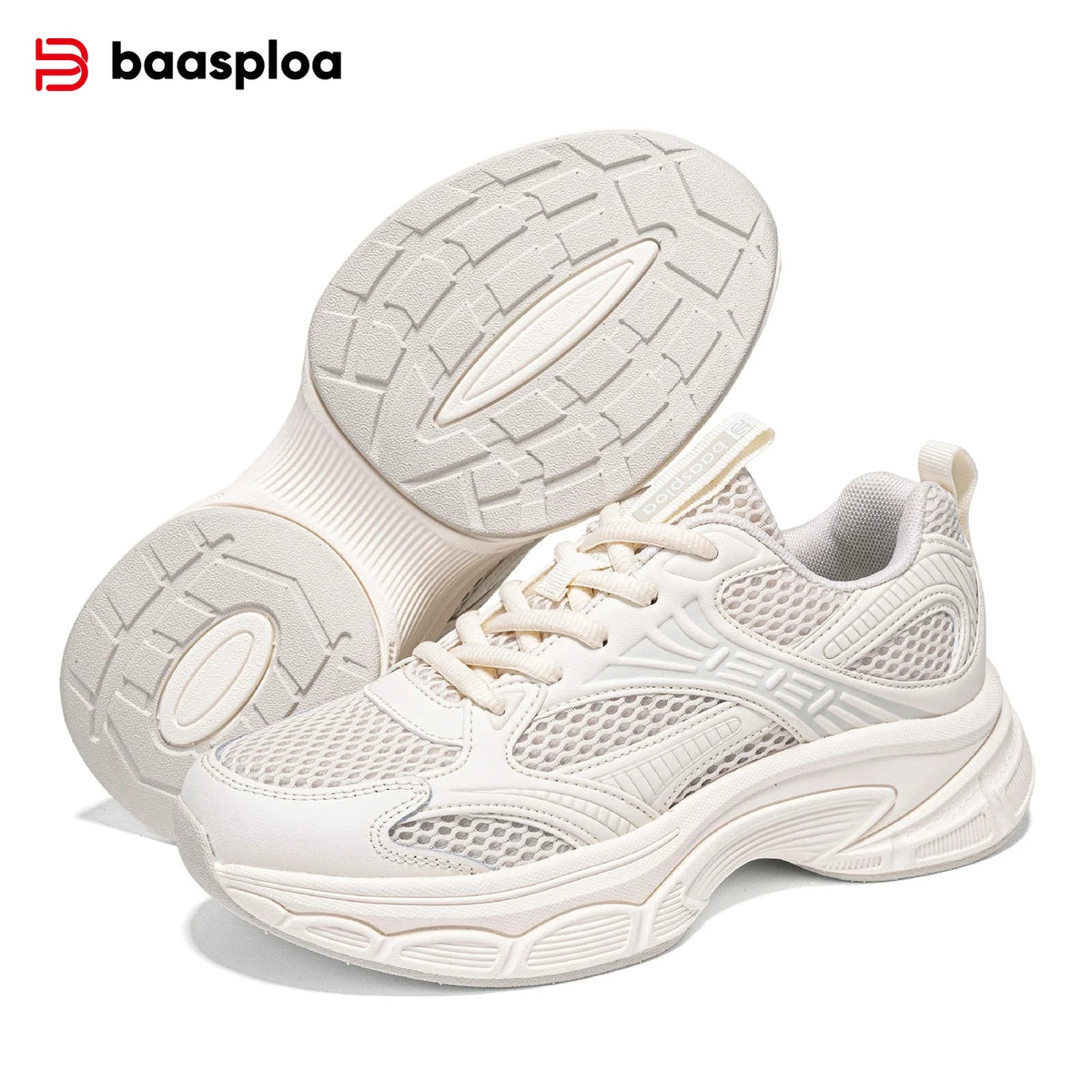 Chaussures de course pour femme Baasploa : baskets de jogging légères et tendance en mesh, antidérapantes, pour femme, d'extérieur, respirantes, colorées et décontractées