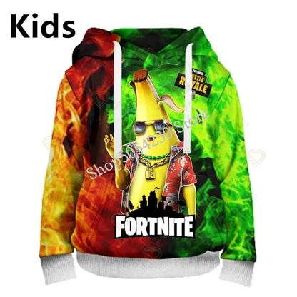 Fortnite Jungen-Cosplay-Hoodie „Cool Heroes“, Cartoon-Sweatshirt, Kinderkleidung für Frühling und Herbst, Baby-Mantel, Kapuzenjacke für Kinder