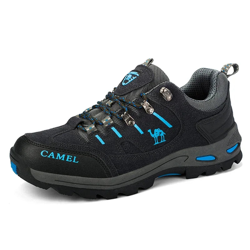 Scarpe da trekking da uomo in pelle scamosciata, sneakers outdoor da trail, scarpe da arrampicata antiscivolo e traspiranti, scarpe sportive da montagna da uomo