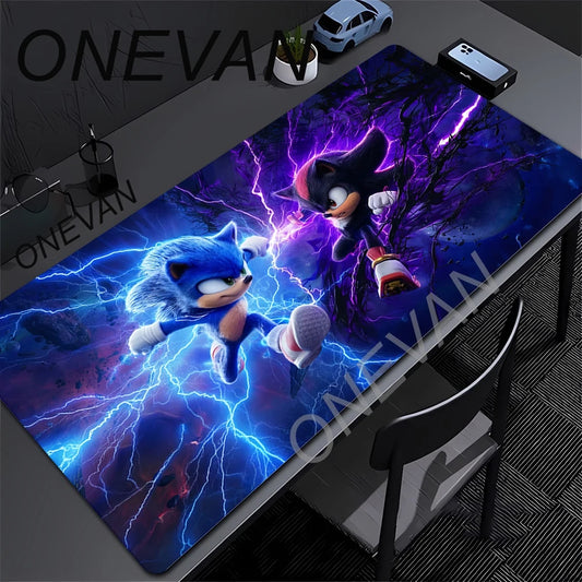 Cute Sonics The Hedgehogs Mousepad HD Printing Computer Gamers Locking Edge Non-slip Mouse Pad XXL90x40cm Keyboard PC Desk Pads