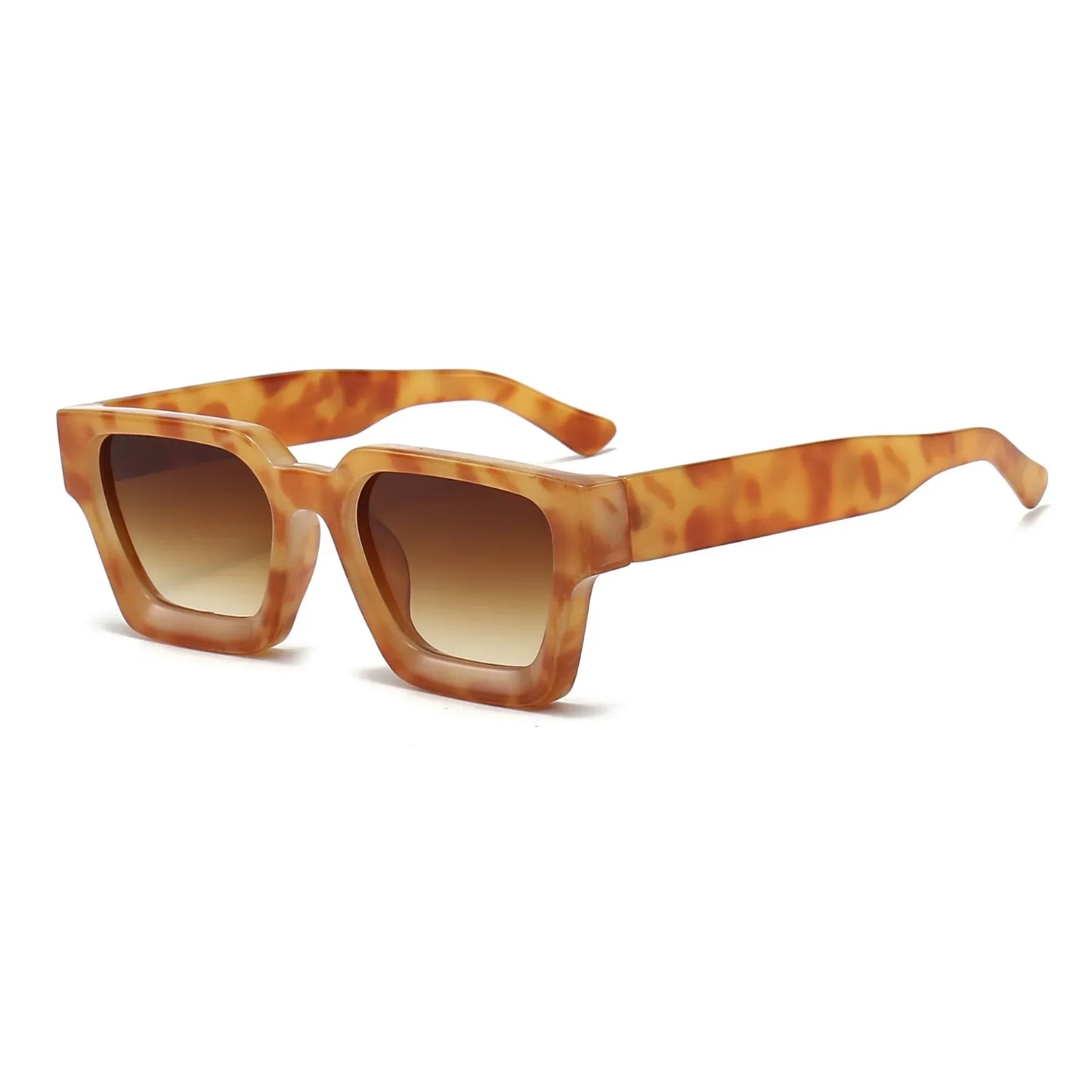 JNPCXI Fashion Square Women Luxury Sunglasses Retro Gradient Blue Designer Men Trending Sun Glasses Shades UV400