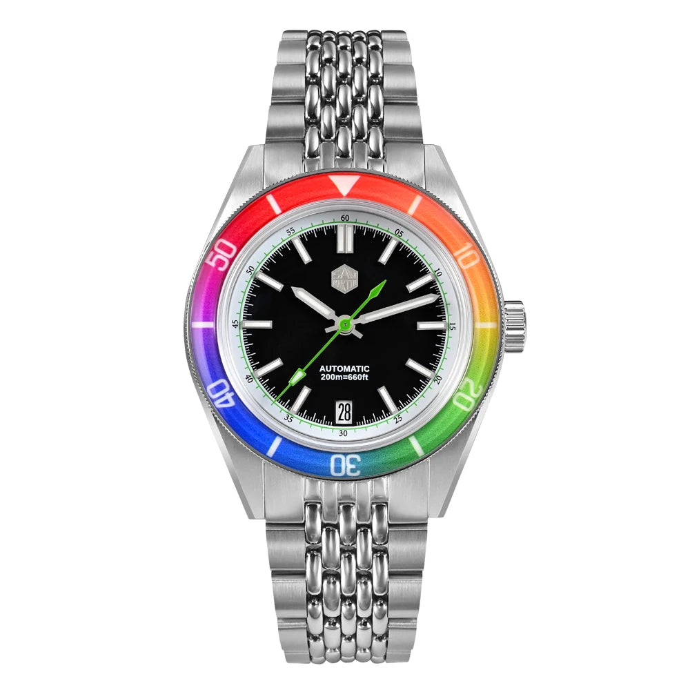 San Martin 39.5mm Summer Dive Watch Fashion Fun Fruit Series Men Sports Watches NH35 Automatic Mechanical 20 ATM SN0116 Reloj