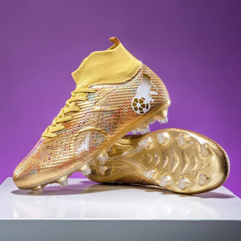 New Men's Football Boots Training Soccer Shoes Breathable Grass Cleats Match Long Spikes Indoor Sneakers Ultralight Drop Shipping