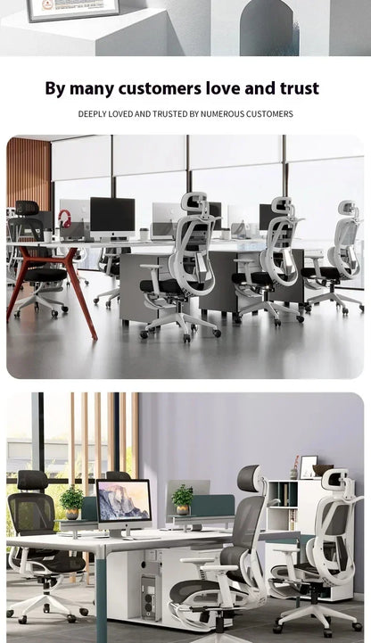 Ergonomic Gaming Chair Office Desk Chair with 3D Headrest, Adjustable Armrests, Lumbar Support, Reclining Computer Chair with Footrest