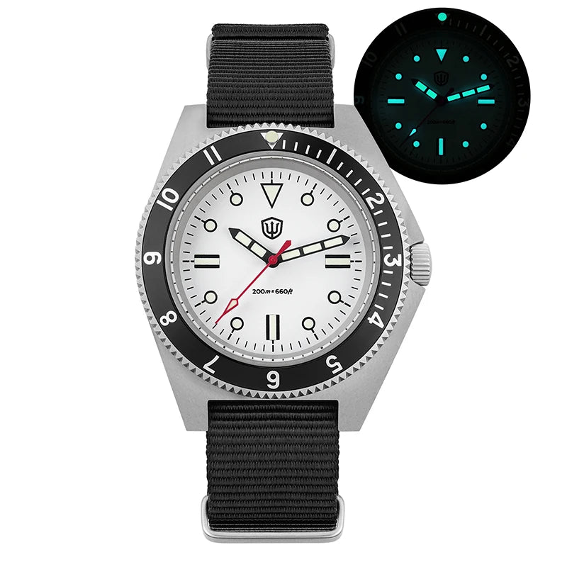 Watchdives WD1972 Men Watch VH31 Sweep Seconds Quartz Movement Sapphire  Stainless Steel Watches Waterproof Luminous Wristwatch