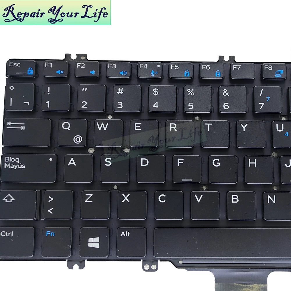 FJD8V Swedish Spanish Latin Backlit keyboard for Dell Latitude 7380 7389 7390 7280 7290 5280 5290 CN-0FJD8V 030FVP 0F0DFG New