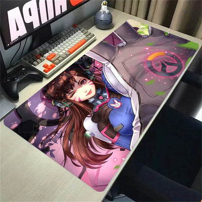 Overwatch 2 Gaming Accessories Mouse Pad Gamer Cabinet Pc Big Desk Mat Computer Keyboard Desks Xxl Mousepad Anime Large Mausepad
