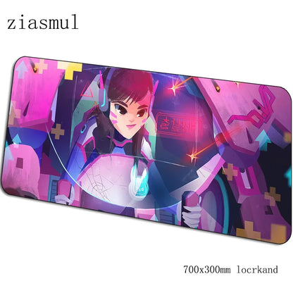 Podkładka pod mysz Dva dla graczy 70x30cm XL, gamingowa mata na biurko do PC i notebooka, urocza podkładka do gier, prezent świąteczny dla gracza