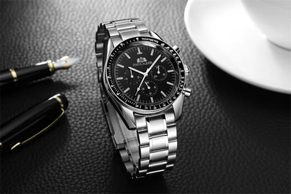 PAULAREIS P Brand Luxury Men Mechanical Watches Calendar Business Watch Mens Sports Waterproof Stainless Steel Automatic Watches