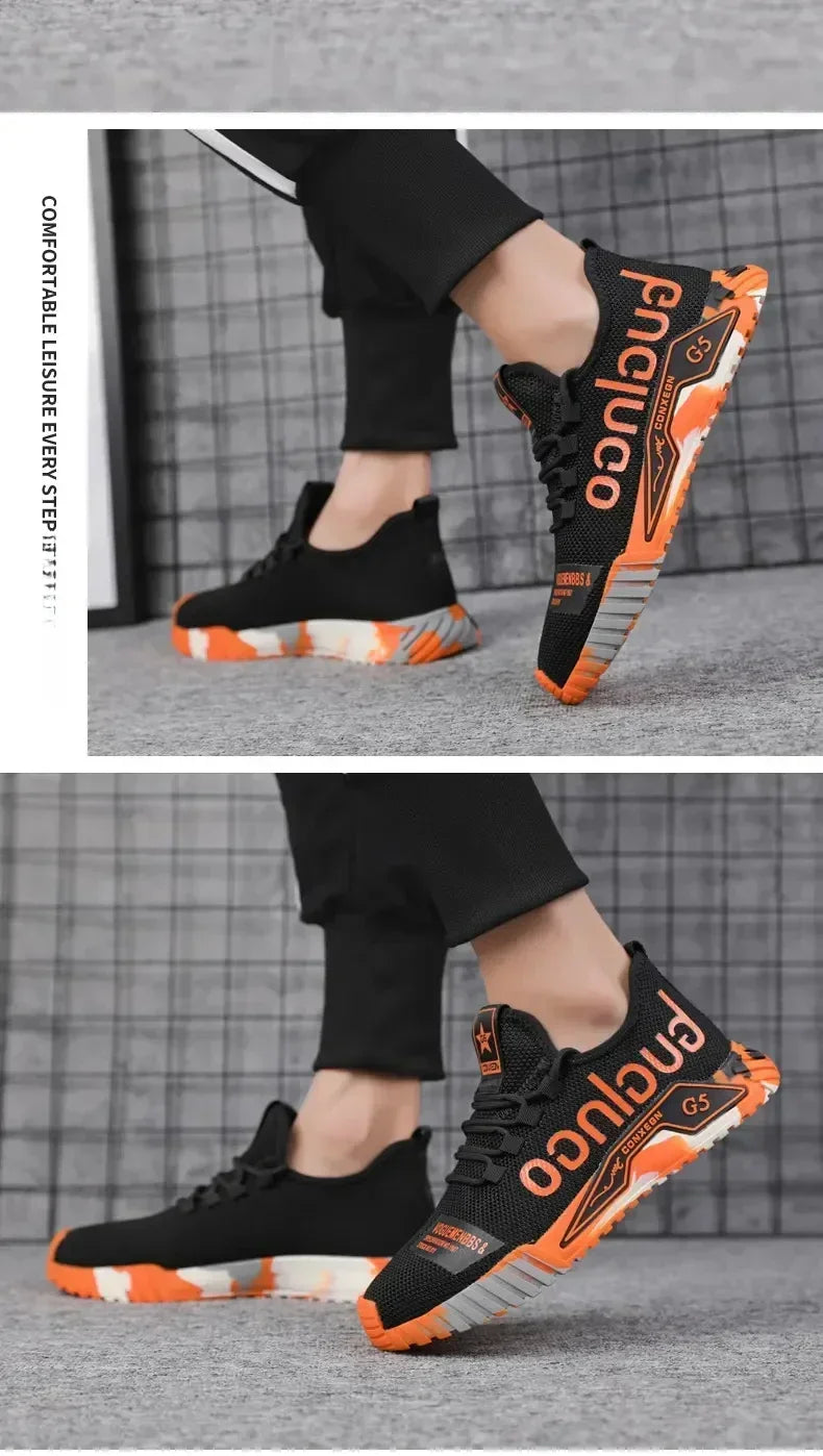 Sportschool Nieuwe gevulkaniseerde wandelsneakers met veters Comfortabele, slijtvaste casual schoenen Wandelschoenen voor de zomer Mesh-ballerina's Modieus Ademend