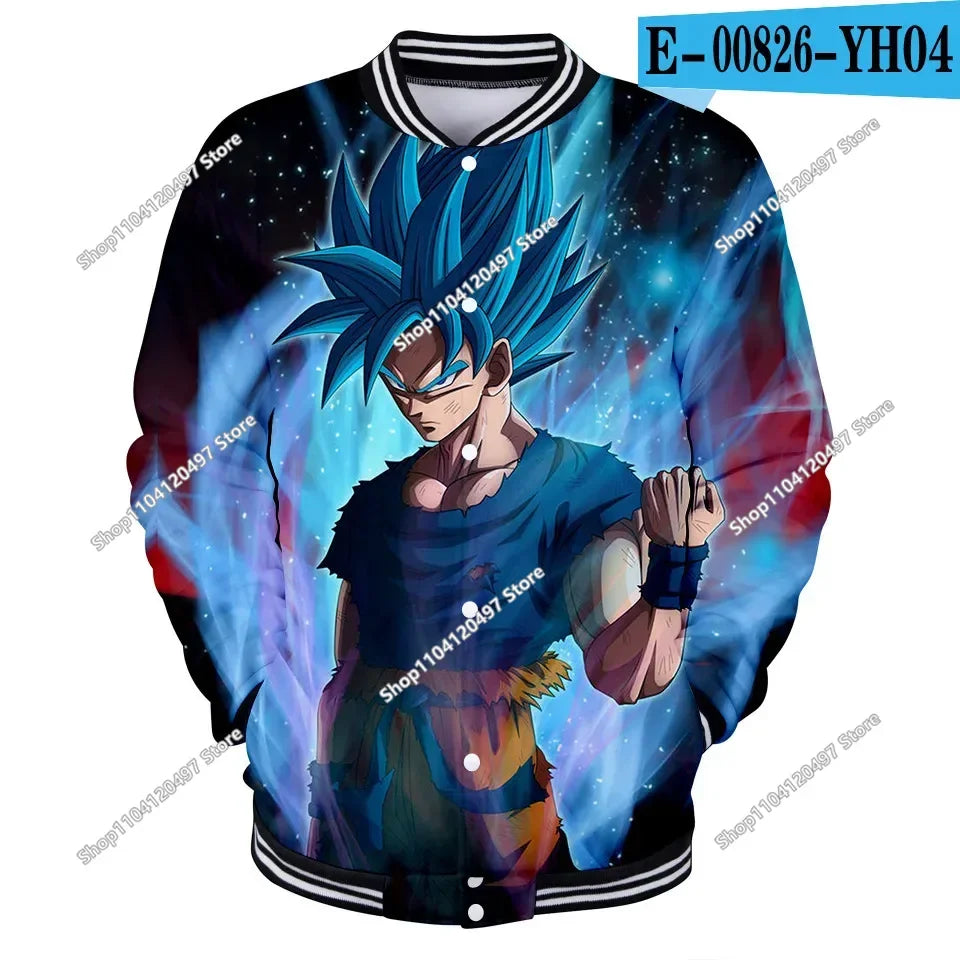 Uniforme de béisbol de estilo urbano de Dragon Ball para hombre, mujer y niños; disfraces de Son Goku para adultos; chaquetas; abrigos de primavera y otoño; cárdigans; sudaderas; regalo
