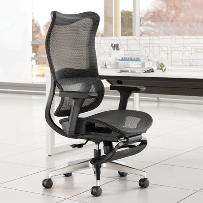 Chaise de bureau ergonomique pour l'e-sport, confortable pour la maison et le bureau, avec dossier, silencieuse et à roulettes, idéale pour le gaming
