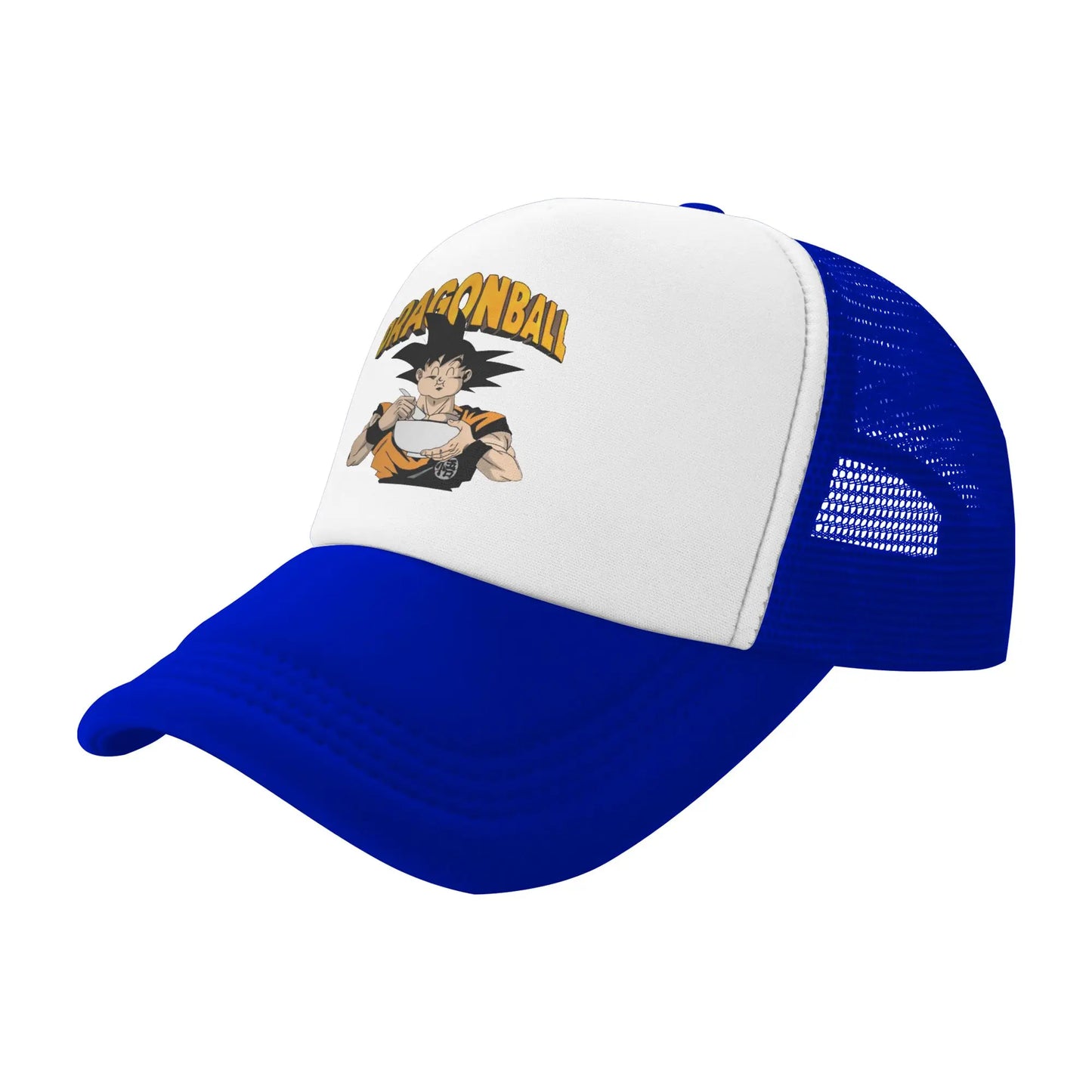 DBZ dragon ball Goku Eating Ramen Mesh Baseball Caps Adult Sun Hats  Adjustable Snapback Caps Sun Caps Summer Trucker Caps