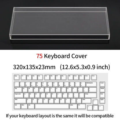 Acrylic Keyboard Clear Protector Case Mechanical Keyboard Dust Cover For 60/61/64 96 98104/108 Key Mouse Cover Keyboard Cover
