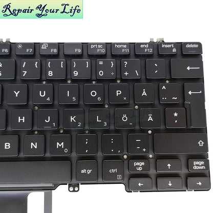 FJD8V Swedish Spanish Latin Backlit keyboard for Dell Latitude 7380 7389 7390 7280 7290 5280 5290 CN-0FJD8V 030FVP 0F0DFG New