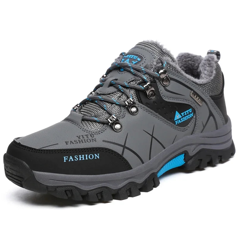 Scarpe da trekking da uomo in pelle scamosciata, sneakers outdoor da trail, scarpe da arrampicata antiscivolo e traspiranti, scarpe sportive da montagna da uomo