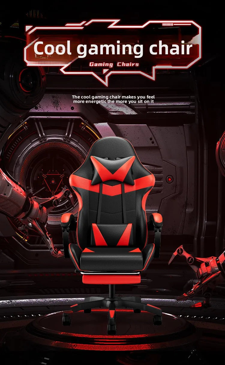 Ergonomska gaming stolica za računalni stol, nagibna gaming stolica za kućni ured s potporom za leđa za duge sesije igranja