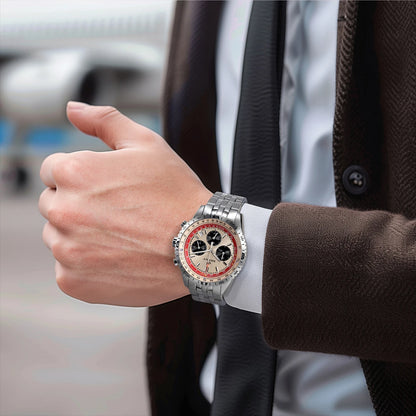 BERNY Chronograph Watches for Men Aviation Multifunction Quartz Men's Watch Date Sapphire Super Luminous Luxury Wristwatch