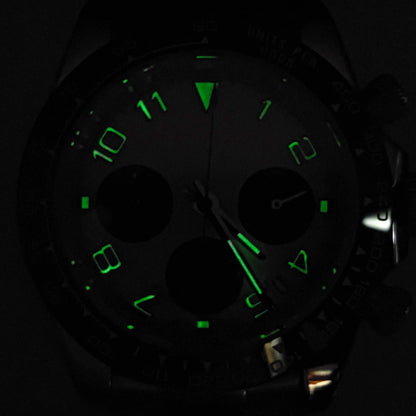 20 Color Business 39mm Quartz Watch Men's Timing Sapphire Crystal VK63 Movement Calendar Luminous Blue Dial Stainless Steel Strap